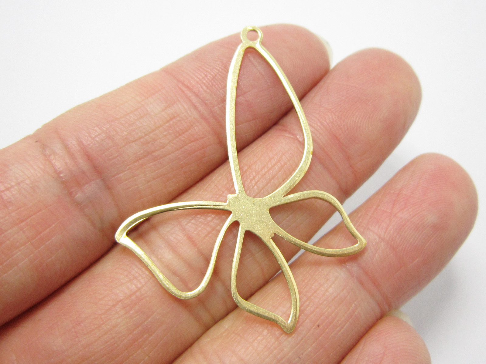 Butterfly Pendant Necklace - 20pc Butterfly Earring Charms, Brass Charm