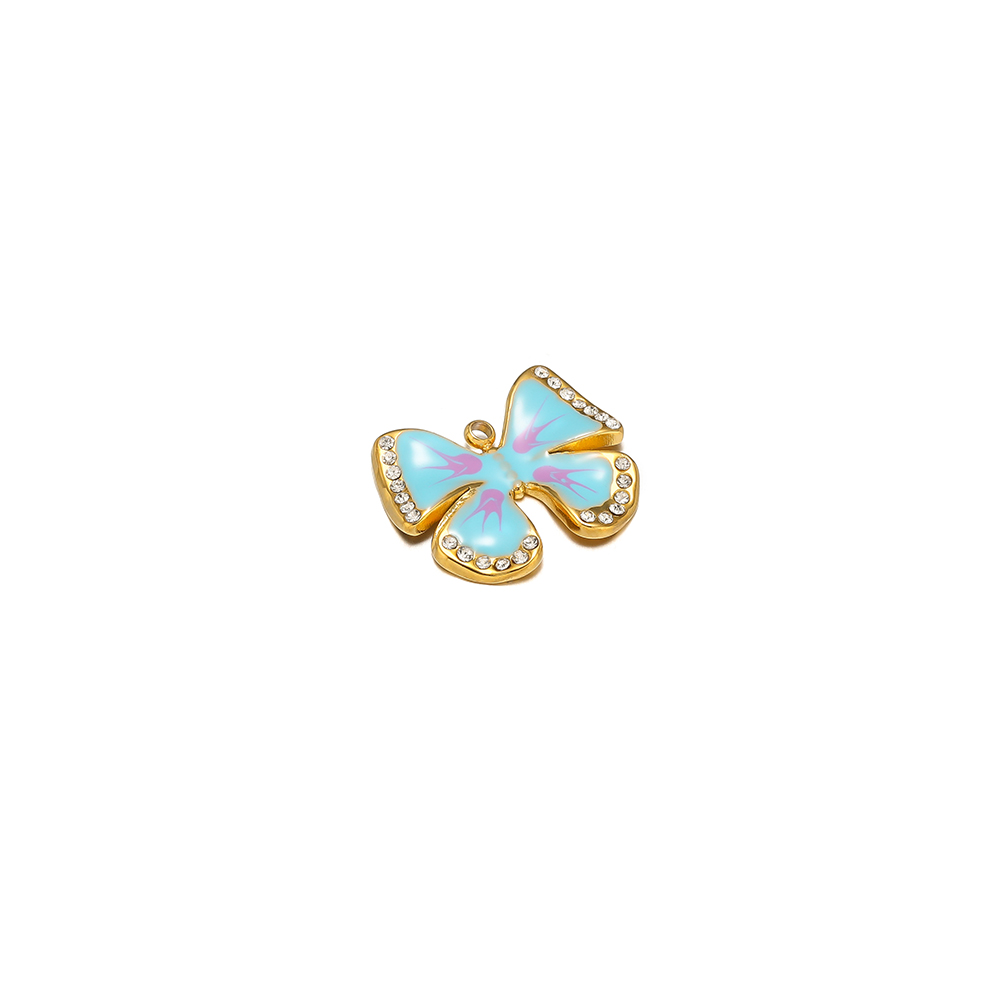 5Pcs Enamel Butterfly Charms S - Butterfly Pendant Necklace ulasan dan harga