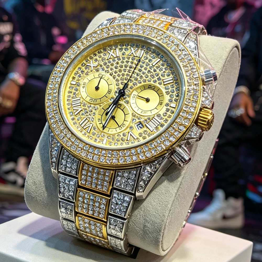 NO Logo Silver Gold Full Diamo - Jewelry Watches Brands ulasan dan harga