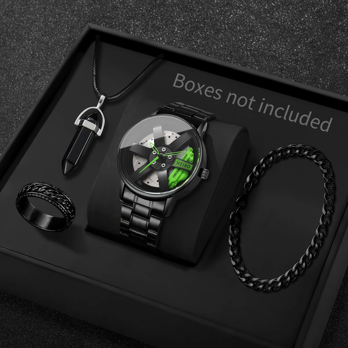 4PCS/Set Fashion 3d Car Wheel  - Mystery Jewelry Jar Watches ulasan dan harga
