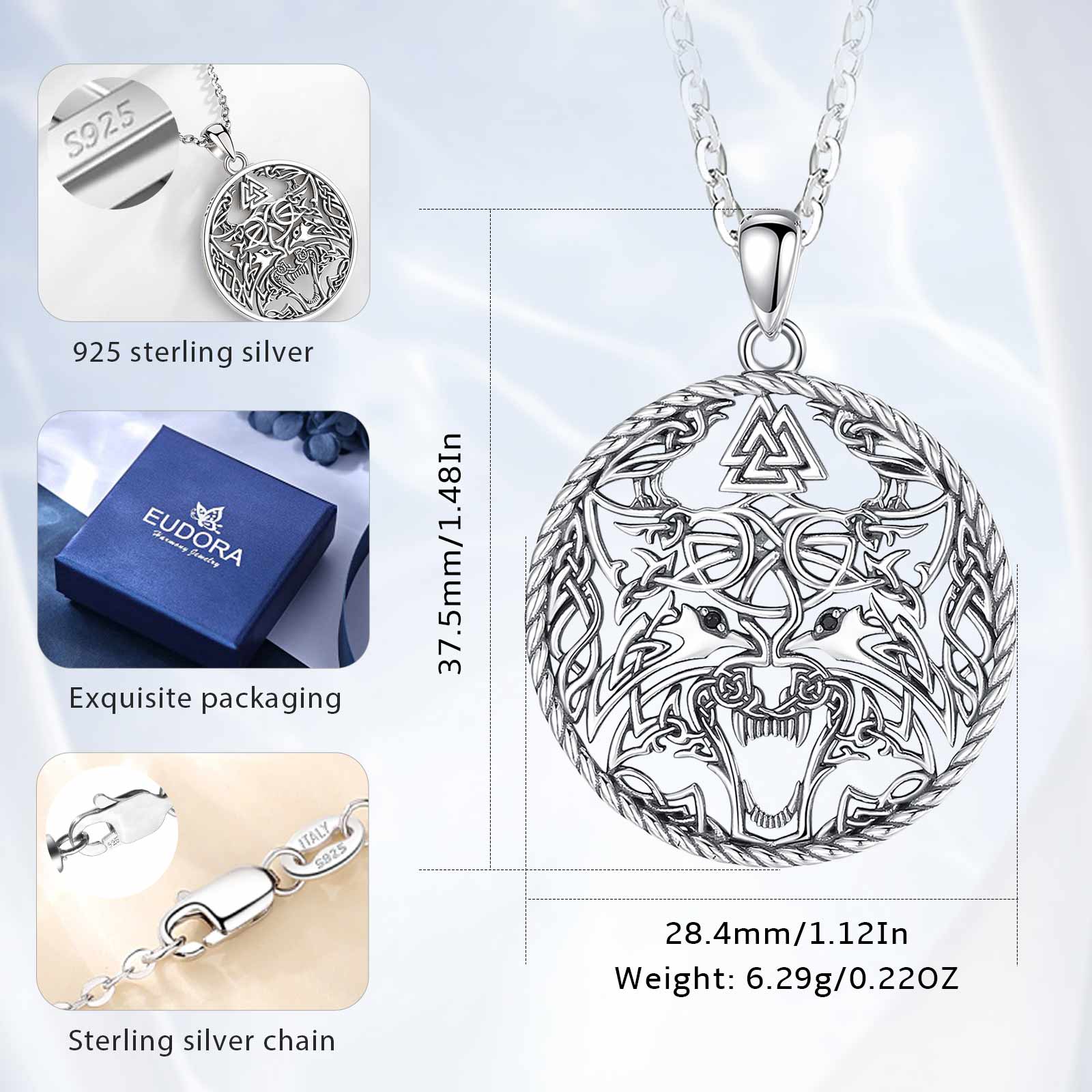 Eudora 925 Sterling Silver Vik - Wolf Jewelry & Watches Tampa Reviews ulasan dan harga
