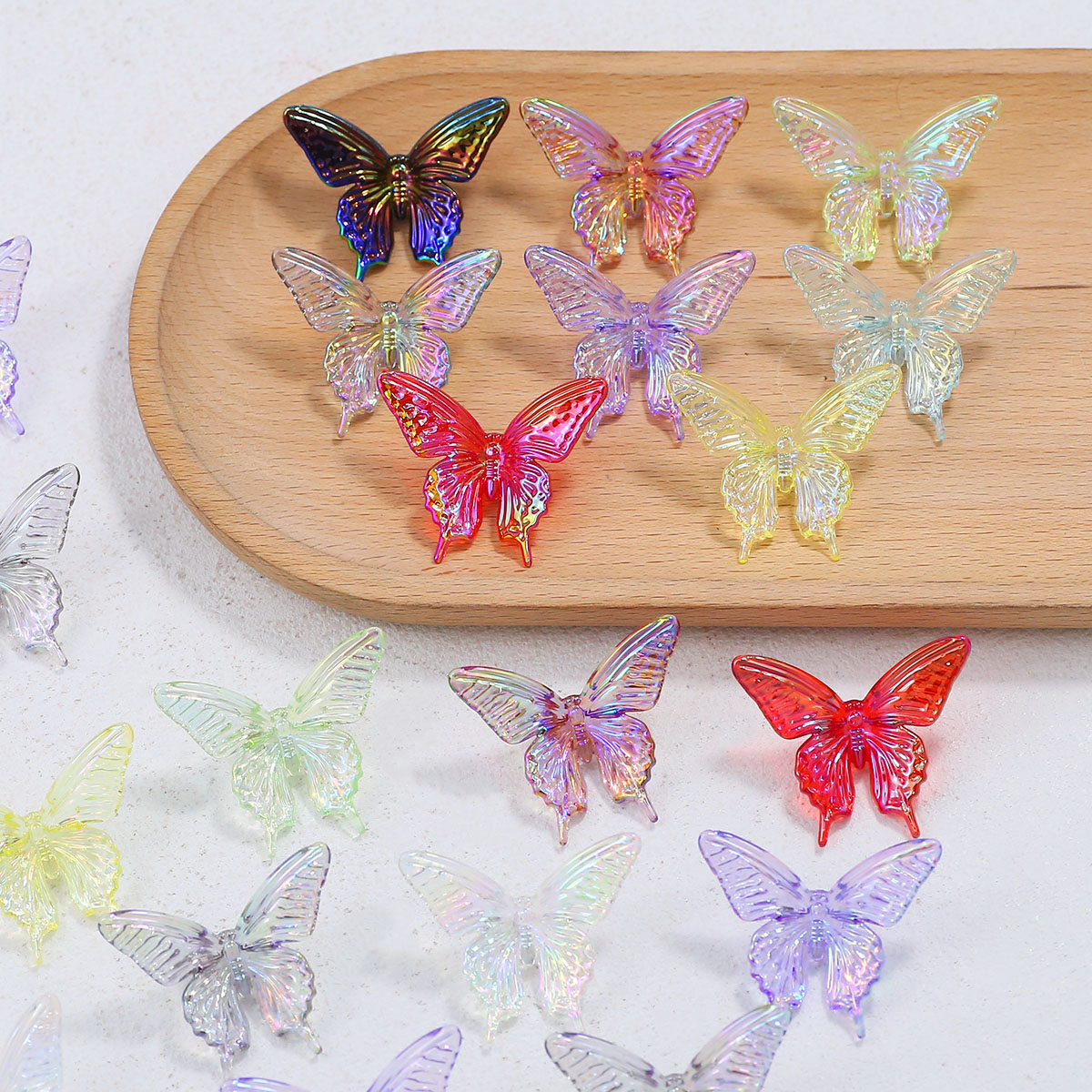 38*34mm Acrylic Butterfly UV M - Butterfly Pendant Necklace ulasan dan harga