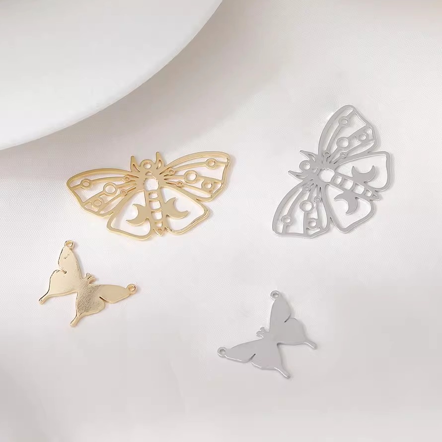 6PCS 14K Gold Plated Sheet Smo - Butterfly Pendant Necklace ulasan dan harga