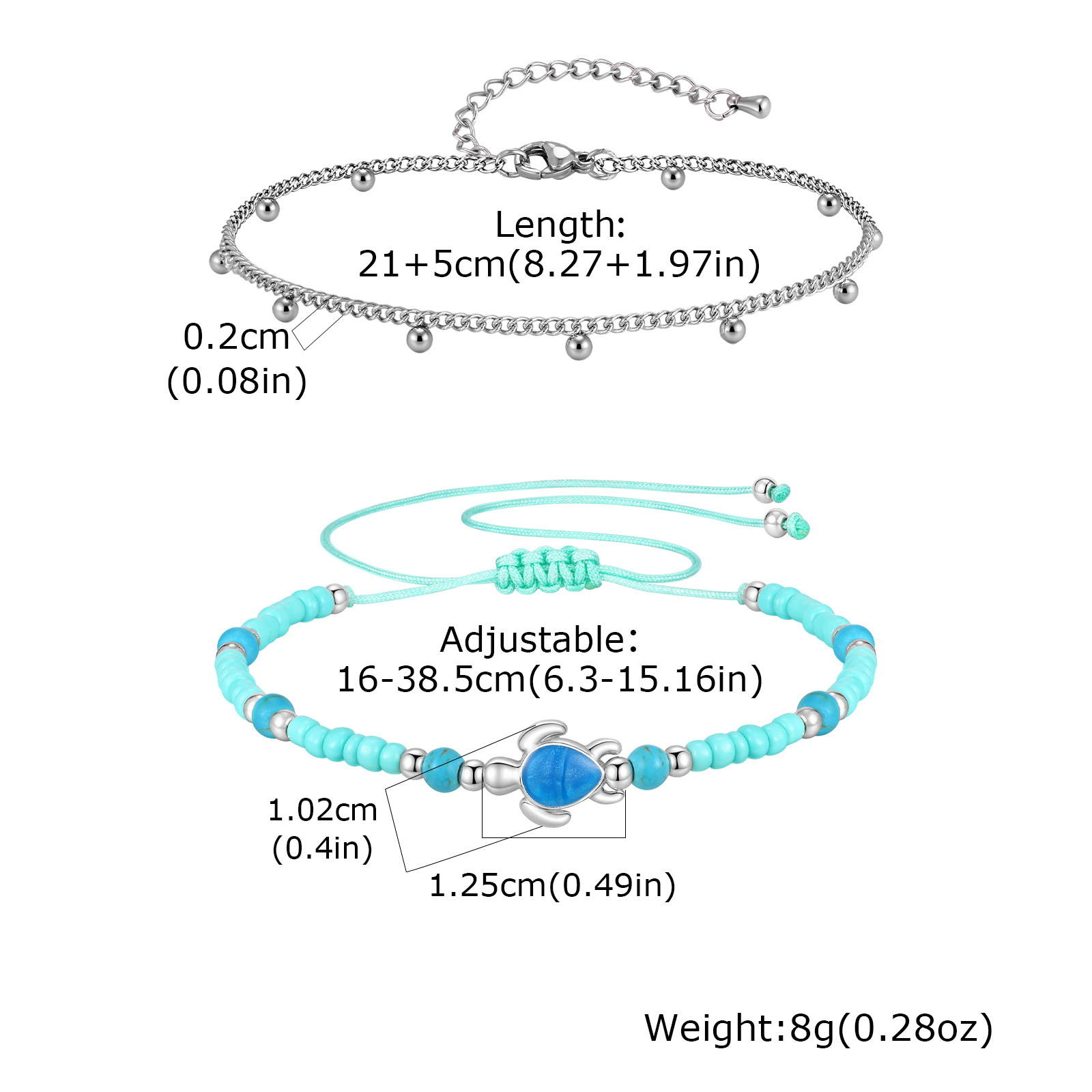 Anklet Set Stainless Steel Lay - Jc Jewelry & Watches ulasan dan harga
