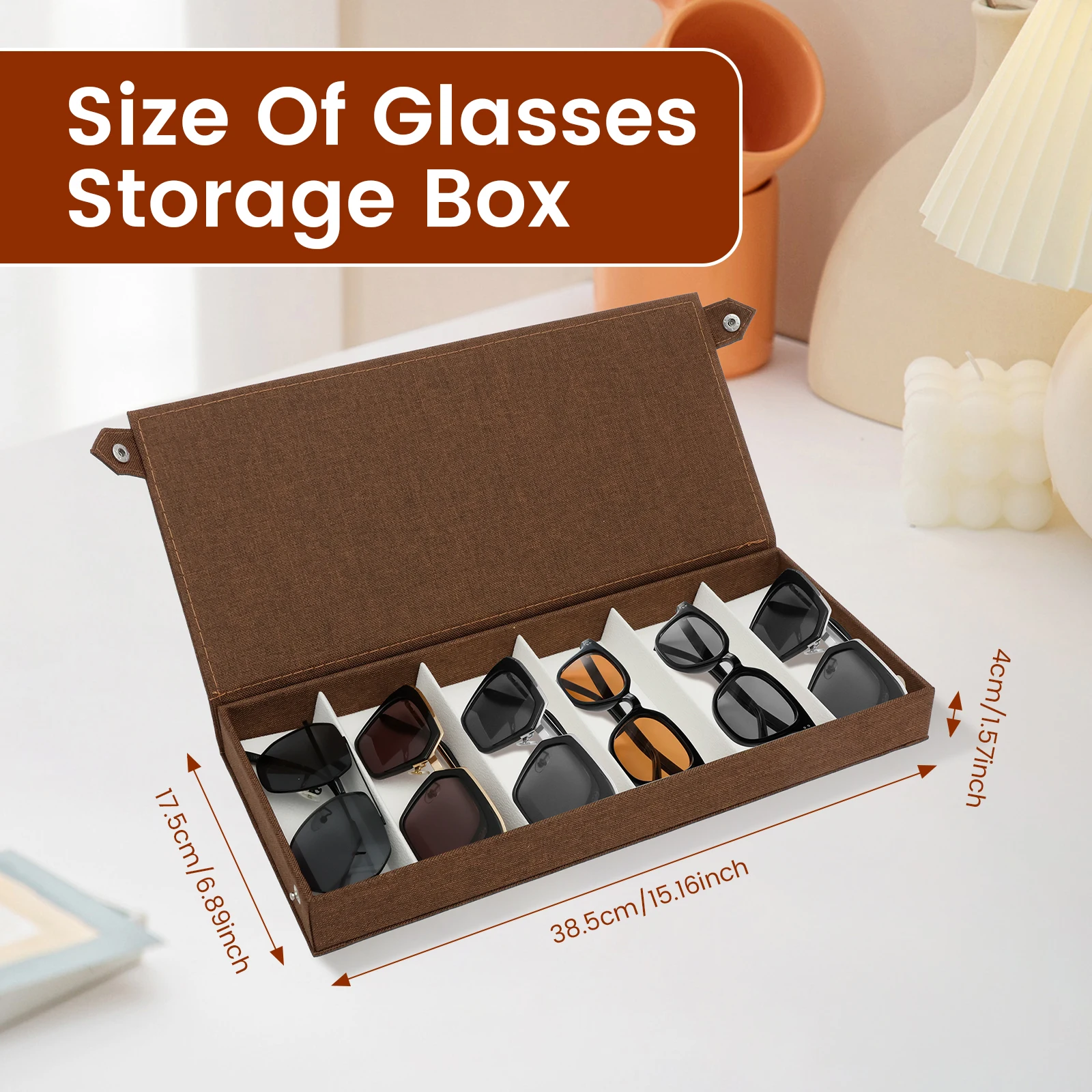 6 Slots Sunglasses Storage Box - Jewelry Eyewear Watches & Accessories ulasan dan harga