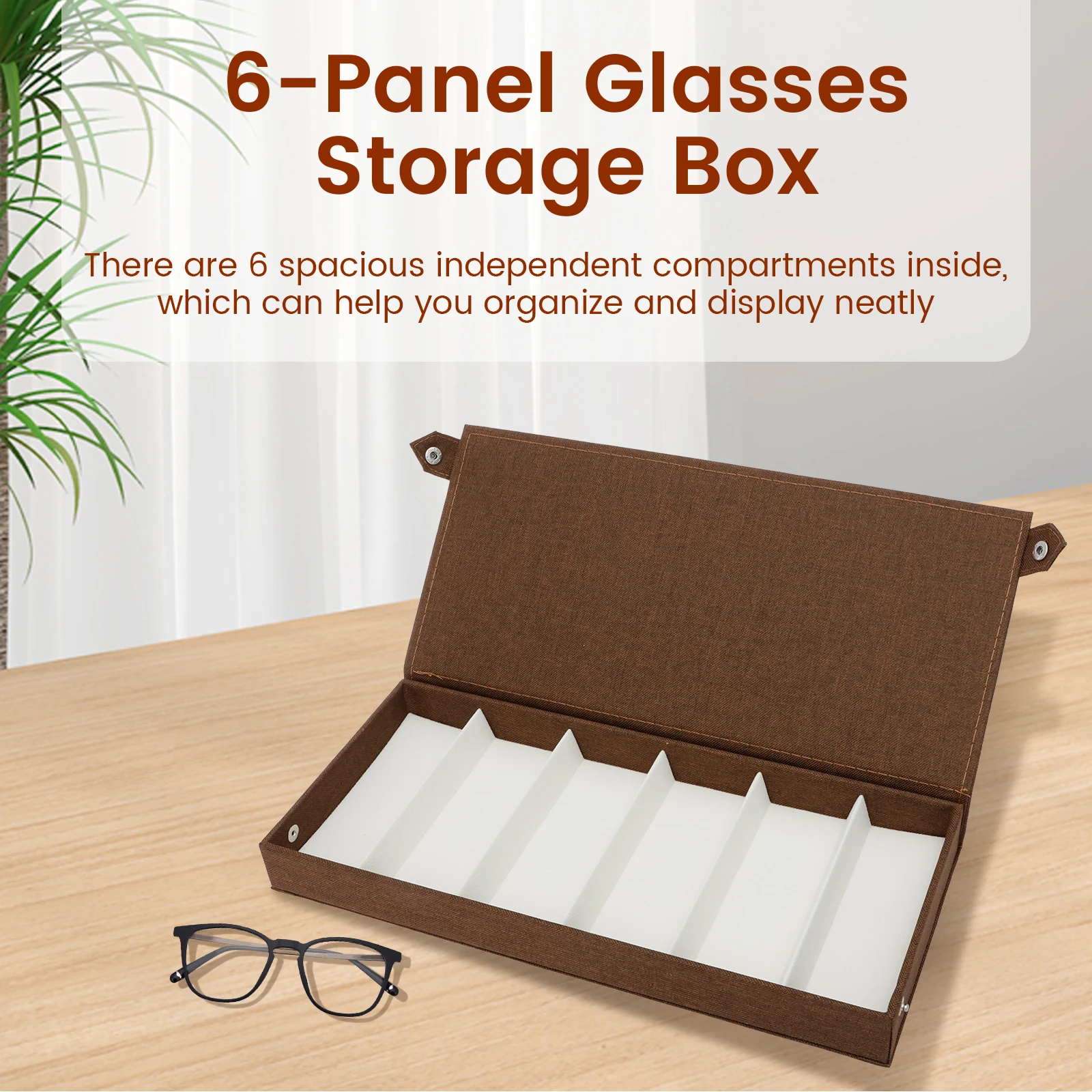 6 Slots Sunglasses Storage Box - Jewelry Eyewear Watches & Accessories ulasan dan harga