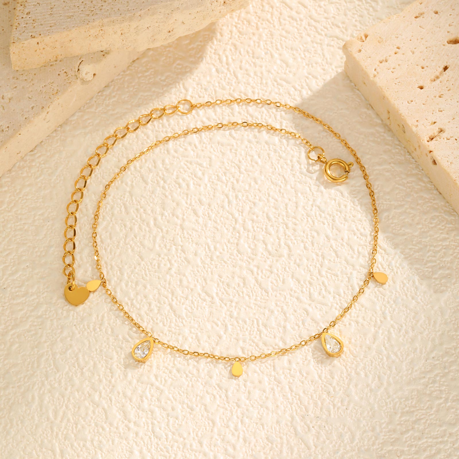 Dainty Water Drop Zircon Ankle - Jc Jewelry & Watches ulasan dan harga