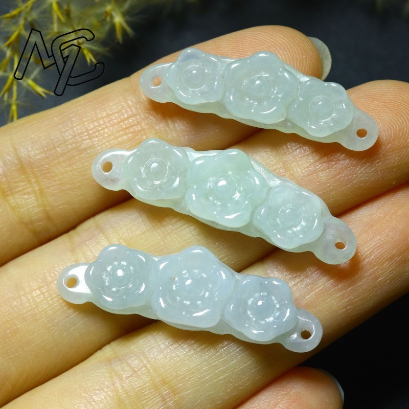 1pc Natural Jadeite Emerald Fl - Jewelry & Watches Store ulasan dan harga