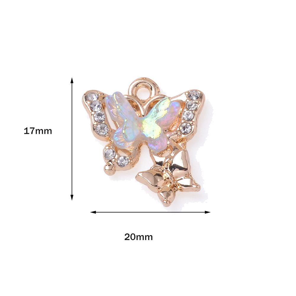 10pcs/Lot Animal Charms Butter - Butterfly Pendant Necklace ulasan dan harga