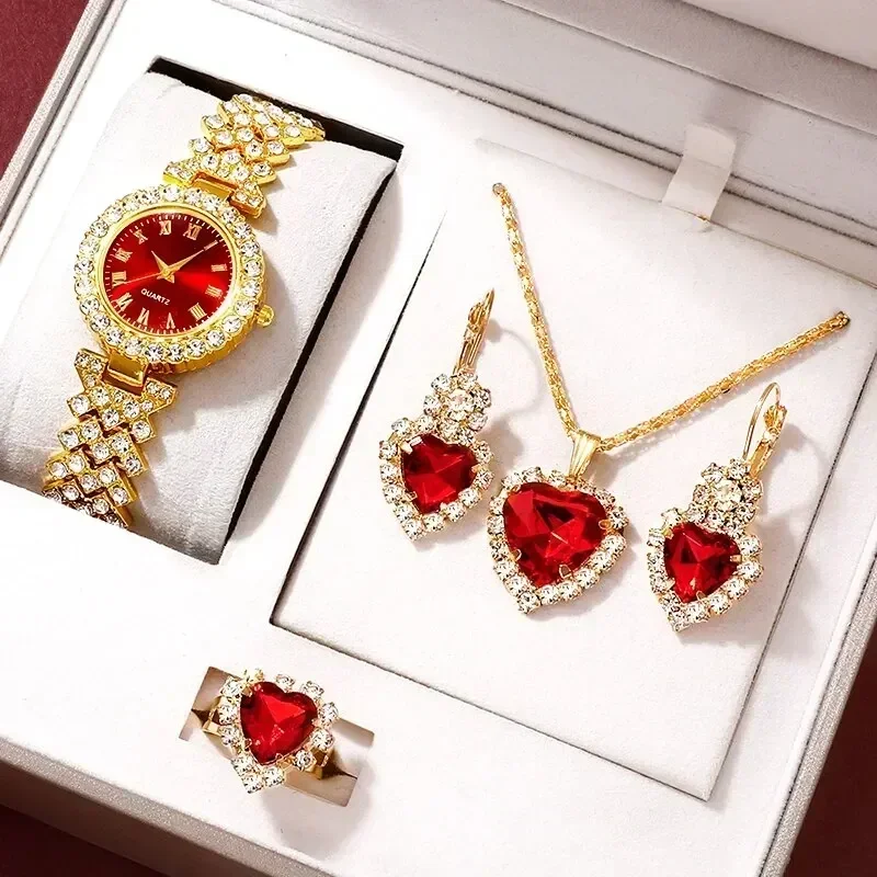 Golden Luxury Watch Women Ring - Mystery Jewelry Jar Watches ulasan dan harga
