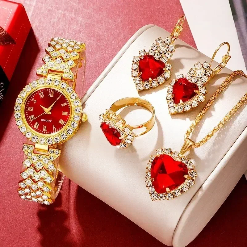 Golden Luxury Watch Women Ring - Mystery Jewelry Jar Watches ulasan dan harga