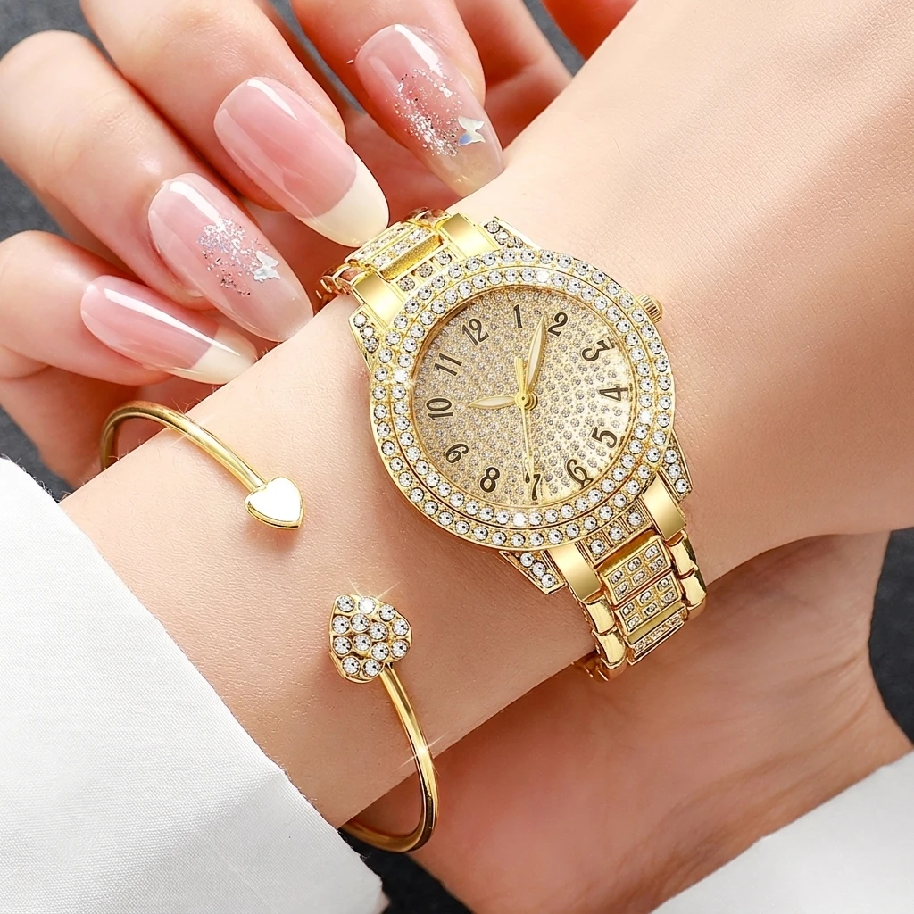 6PCS Fashion Rhinestone Women  - Mystery Jewelry Jar Watches ulasan dan harga