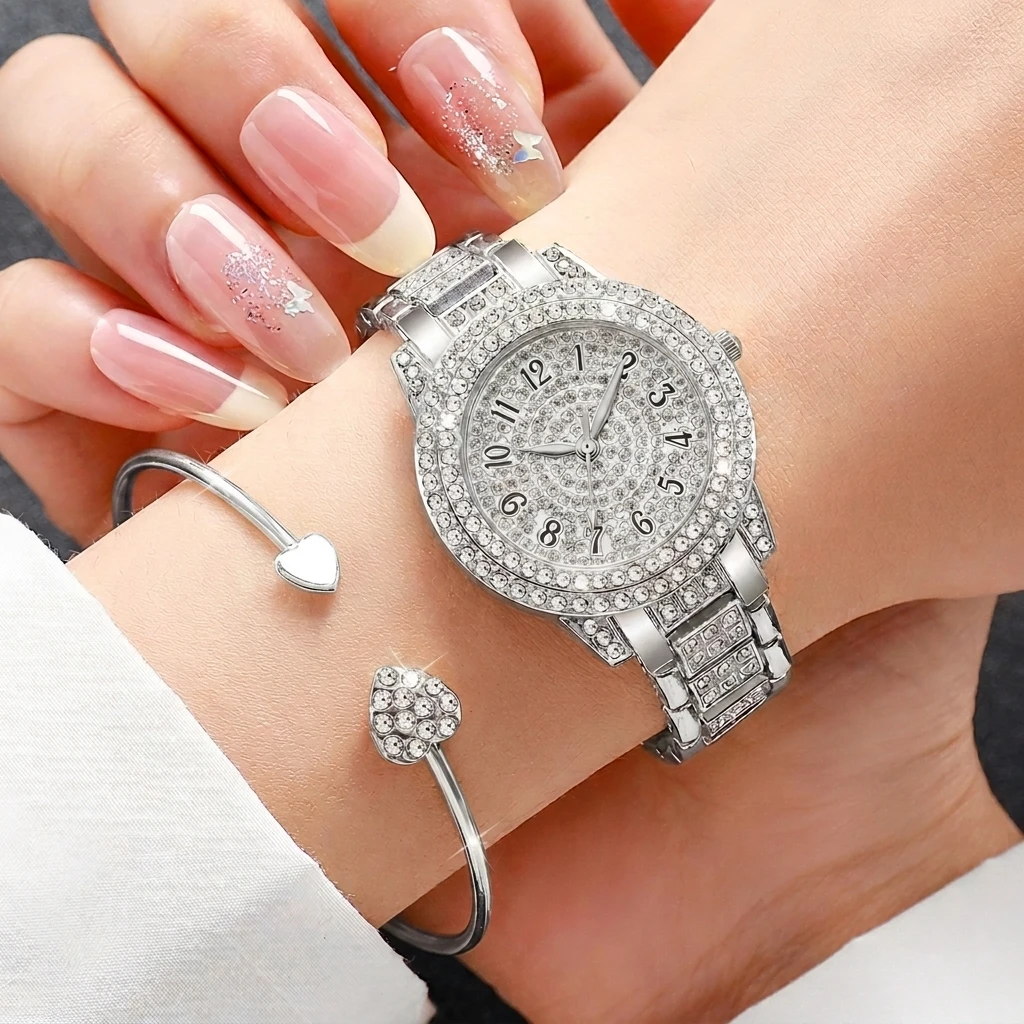 6PCS Fashion Rhinestone Women  - Mystery Jewelry Jar Watches ulasan dan harga