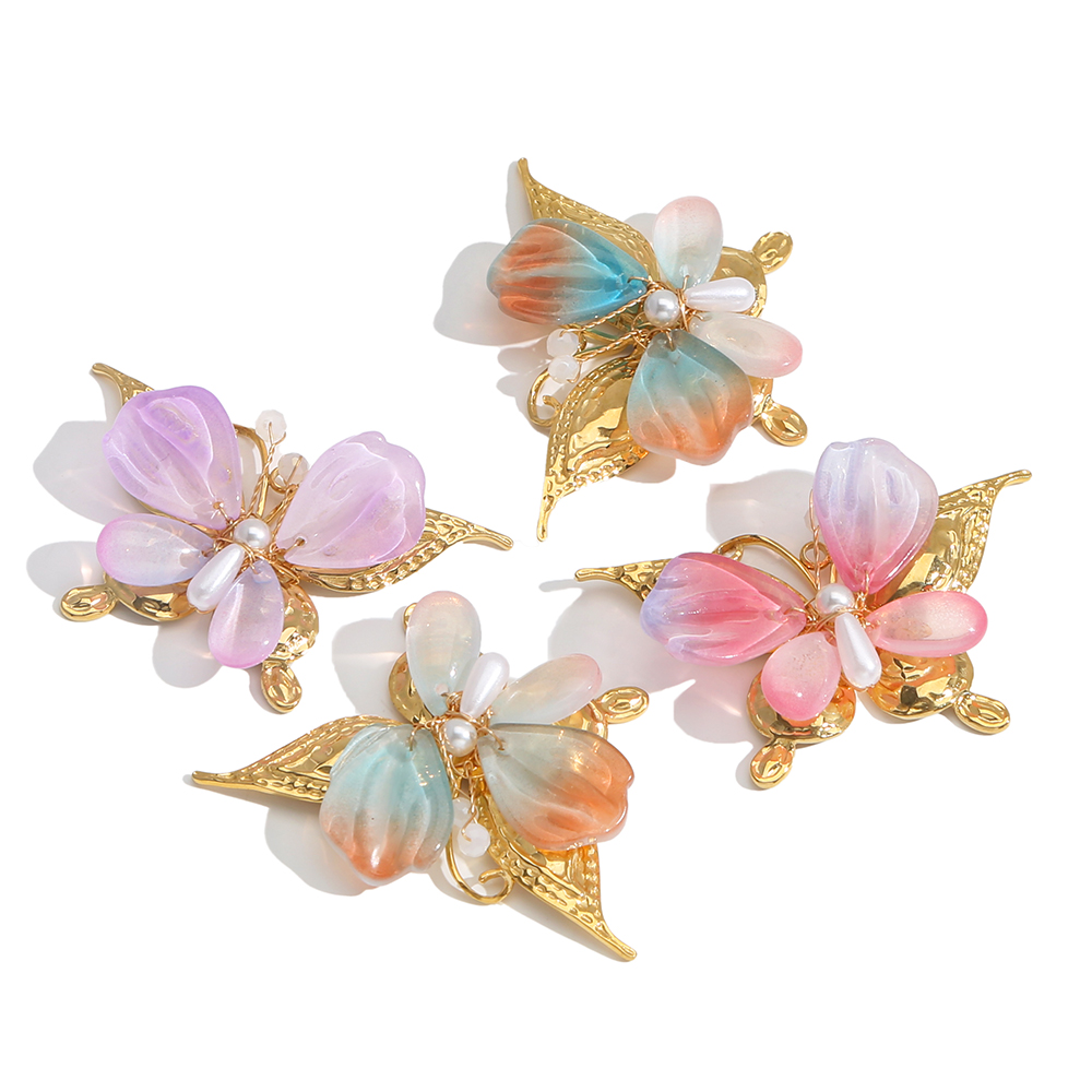 Stainless Steel Hand Threading - Butterfly Pendant Necklace ulasan dan harga