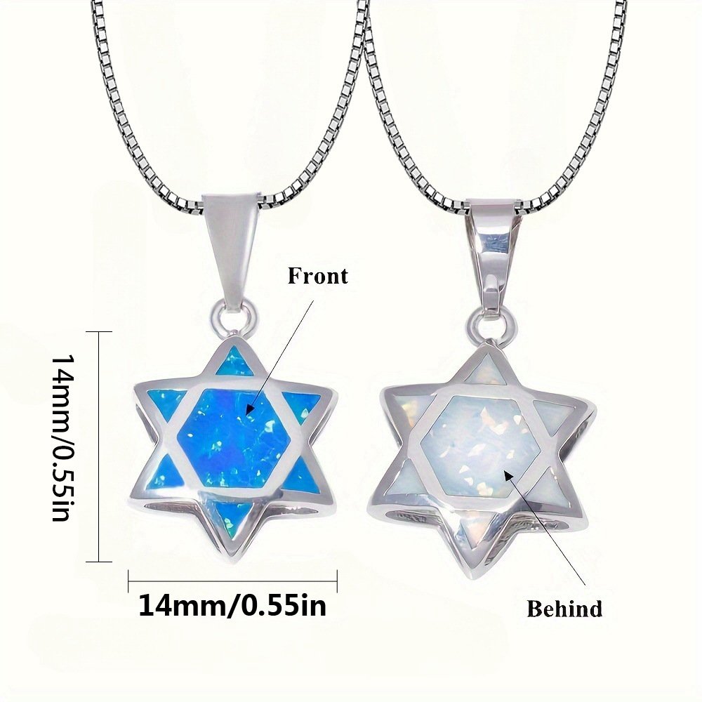 Star of David Opal Pendant Nec - Jewelry & Watches Store ulasan dan harga