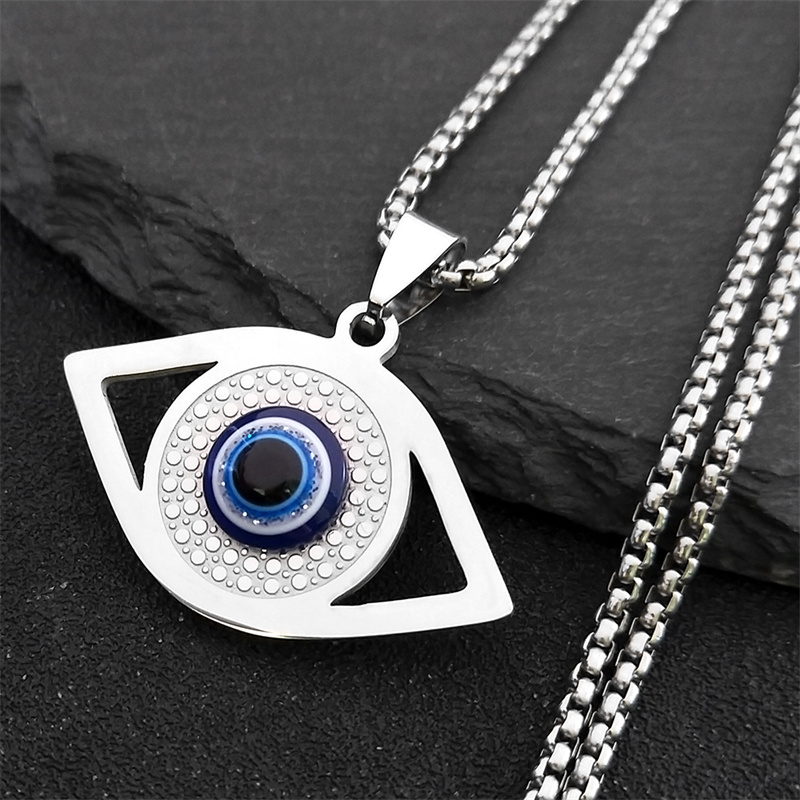 Islam Hamsa Evil Blue Eye Neck - Jewelry & Watches Store ulasan dan harga
