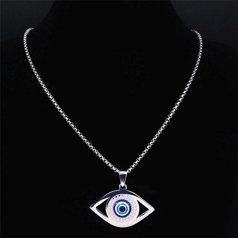 Islam Hamsa Evil Blue Eye Neck - Jewelry & Watches Store ulasan dan harga
