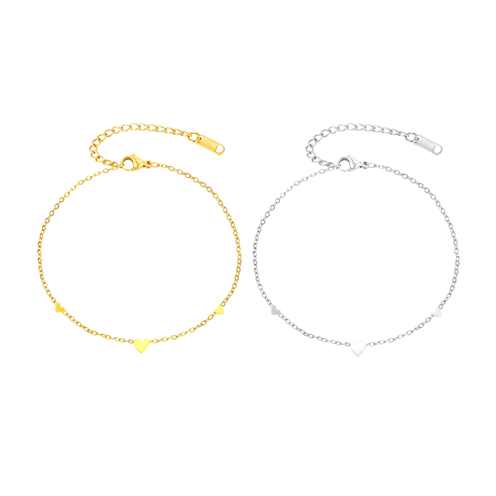 Stainless Steel Heart Anklets  - Jc Jewelry & Watches ulasan dan harga