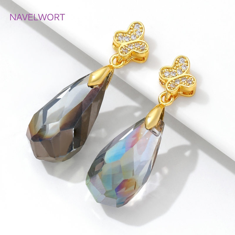 Brass Pinch Bails 18K Gold Pla - Butterfly Pendant Necklace ulasan dan harga
